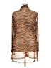 Wild Fable Animal Print Brown Long Sleeve Blouse Size XXL - photo 2
