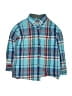 Crewcuts Plaid Blue Long Sleeve Button-Down Shirt Size 3 - photo 1