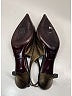 Prada Tan Gold Metallic Leather Pointed Toe Slingback Heels Size EU 37 - photo 7