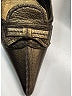 Prada Tan Gold Metallic Leather Pointed Toe Slingback Heels Size EU 37 - photo 6