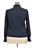 Unbranded 100% Polyester Polka Dots Blue Long Sleeve Blouse Size XXL - photo 2