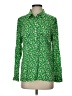 Gap 100% Rayon Print Green Long Sleeve Blouse Size XS - photo 1