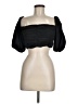 Boohoo 100% Polyester Black Short Sleeve Top Size 8 - photo 1