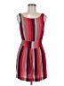 Cooperative 100% Rayon Stripes Red Cocktail Dress Size 6 - photo 1