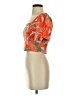 GB 100% Cotton Orange Short Sleeve Blouse Size XS - photo 5