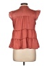 Monteau 100% Polyester Red Pink Short Sleeve Blouse Size L - photo 2