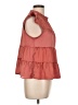 Monteau 100% Polyester Red Pink Short Sleeve Blouse Size L - photo 4