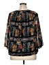 Cj Banks 100% Polyester Black 3/4 Sleeve Blouse Size 1X - photo 2