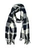 Plush Plaid Gray Blue Scarf One size - photo 1