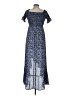 Lulus 100% Polyester Paisley Blue Casual Dress Size L - photo 2