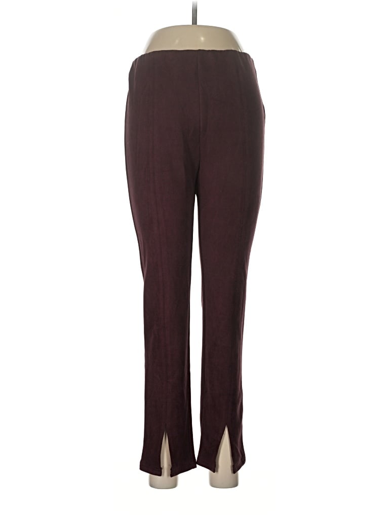 Pre-owned Avec Les Filles Dress Pants In Burgundy