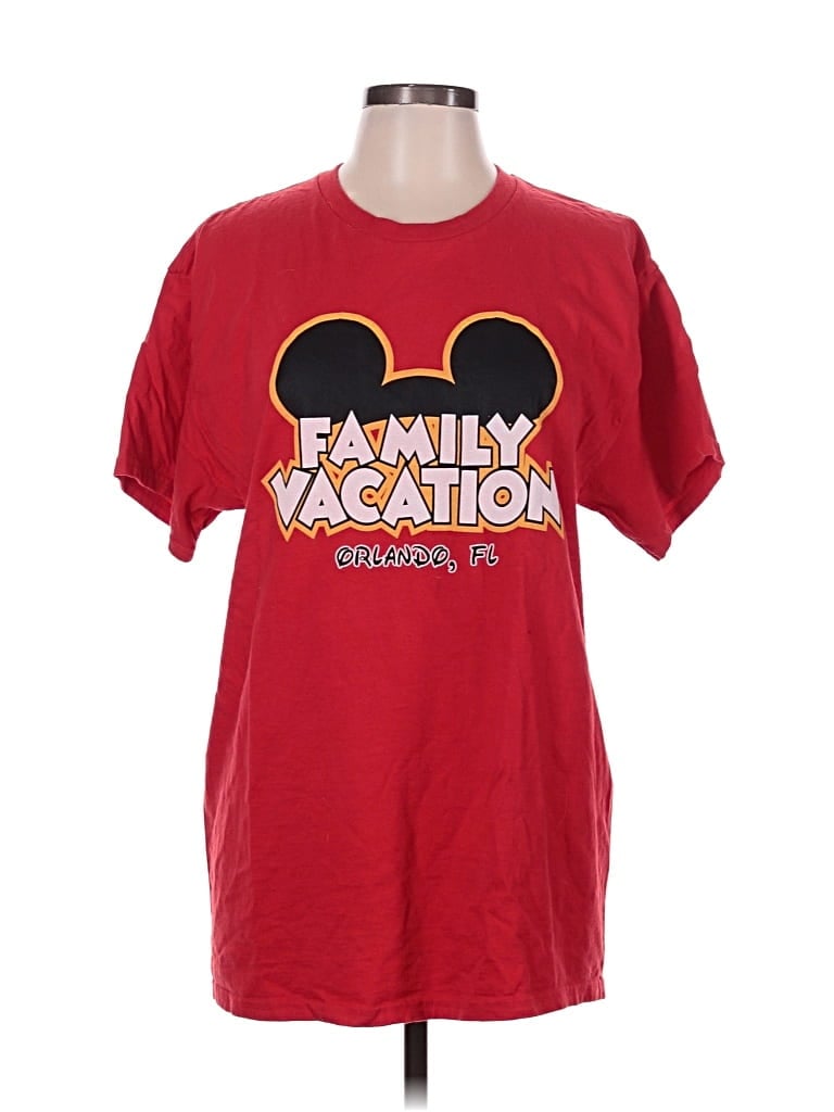 Pre-owned Gildan Short Sleeve T-shirt In Red