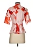 Ted Baker London 100% Polyester Orange Pink Short Sleeve Blouse Size 4 (1) - photo 2