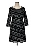 ECI 100% Polyester Chevron-herringbone Black Casual Dress Size 14 - photo 1