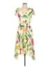 DKNY 100% Polyester Tropical Green Cocktail Dress Size 10 - photo 1