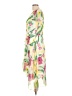DKNY 100% Polyester Tropical Green Cocktail Dress Size 10 - photo 5