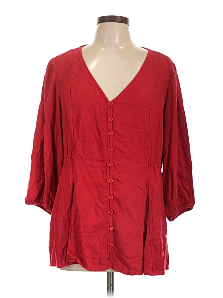 Pre-owned Torrid 3/4 Sleeve T-shirt In Red