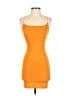 Zara Solid Orange Cocktail Dress Size S - photo 1