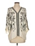 Rose + Olive 100% Polyester Ivory 3/4 Sleeve Blouse Size S - photo 1