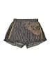 Boohoo 100% Polyester Chevron-herringbone Gold Shorts Size 6 - photo 1