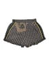 Boohoo 100% Polyester Chevron-herringbone Gold Shorts Size 6 - photo 2