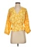 Joie 100% Polyester Yellow 3/4 Sleeve Blouse Size XS - photo 1