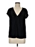 Ramy Brook 100% Polyester Black Short Sleeve Blouse Size M - photo 1