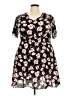 Just Found 100% Rayon Floral Black Casual Dress Size 3X - photo 1