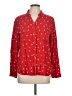 George 100% Rayon Hearts Red 3/4 Sleeve Blouse Size L - photo 1