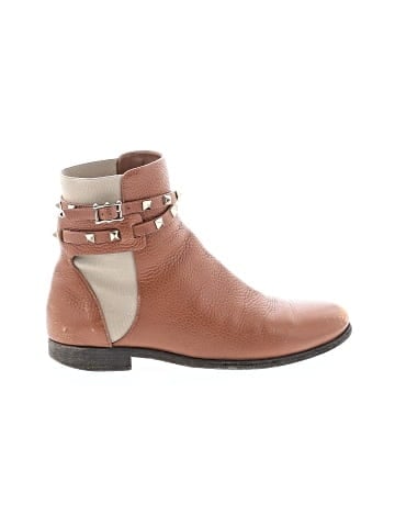 Valentino Garavani Leather Rockstud Ankle Boots (view 1)