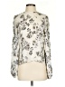 Express 100% Polyester Floral Ivory Long Sleeve Blouse Size S - photo 1
