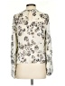 Express 100% Polyester Floral Ivory Long Sleeve Blouse Size S - photo 2
