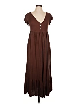 see you monday brown dress Long Sleeve Lace Maxi Dress