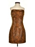 Hours 100% Polyester Paisley Brown Cocktail Dress Size XXS - photo 1