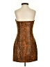 Hours 100% Polyester Paisley Brown Cocktail Dress Size XXS - photo 2