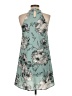 Amaryllis 100% Polyester Floral Teal Casual Dress Size XS - photo 2