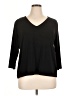 Clara Sun Woo Black 3/4 Sleeve Top Size 1X - photo 1