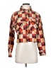 Gilded Intent 100% Cotton Color Block Brown Long Sleeve Blouse Size XS - photo 1