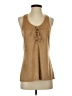 Bear Dance Tan Sleeveless Blouse Size S - photo 1
