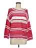 Nic + Zoe Stripes Pink Pullover Sweater Size M - photo 1