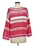 Nic + Zoe Stripes Pink Pullover Sweater Size M - photo 2