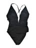 Unbranded Solid Black One Piece Swimsuit Size S - photo 2