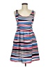 Aqua 100% Polyester Stripes Blue Casual Dress Size M - photo 1