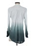 Tiny Floral Teal Long Sleeve Blouse Size XS - photo 2