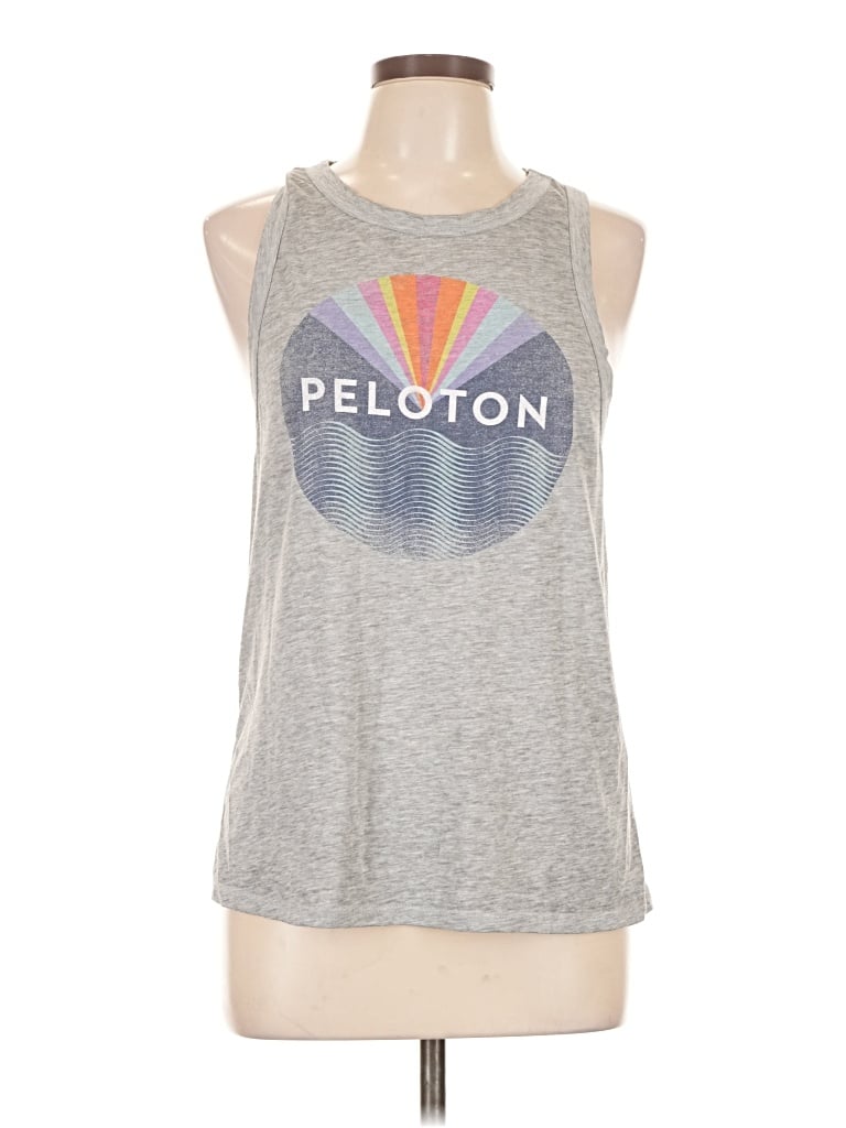 Pre-owned Peloton Sleeveless T-shirt In Gray