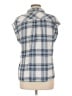 Rails 100% Rayon Plaid Silver Sleeveless Button-Down Shirt Size L - photo 2