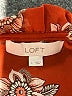 Ann Taylor LOFT 100% Polyester Red Orange Long Sleeve Blouse Size L - photo 7
