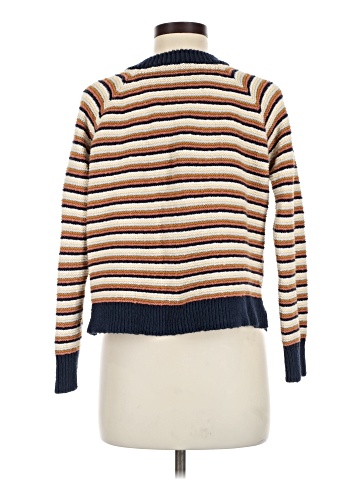 Madewell Arden V-Neck Crop Pullover Sweater in Stripe (view 2)