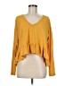 Truly Madly Deeply Yellow Long Sleeve Top Size M - photo 1