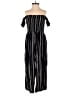 Rebellion 100% Rayon Stripes Black Jumpsuit Size S - photo 1